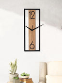 Minimalist Wood Grain Wall Clock