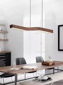 Walnut Linear Hanging Light